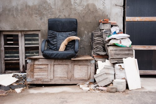 Professional house clearance team at work in Canary Wharf